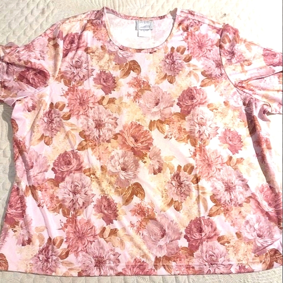 Blair Tops Nwot Blair Womens Plus Size Floral Print Short Sleeved